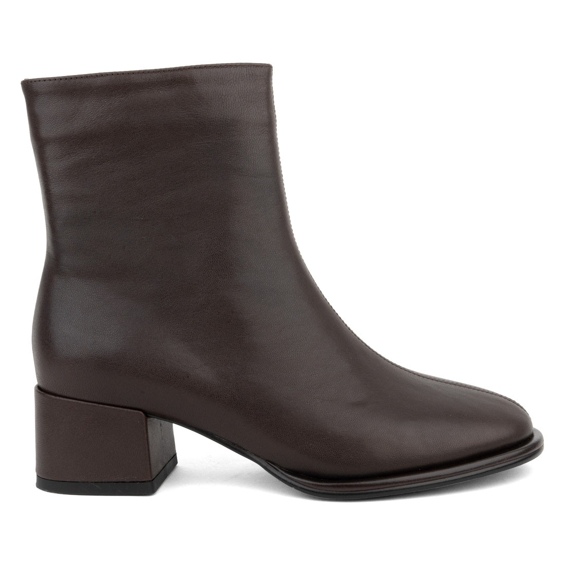 brown casual closed booties