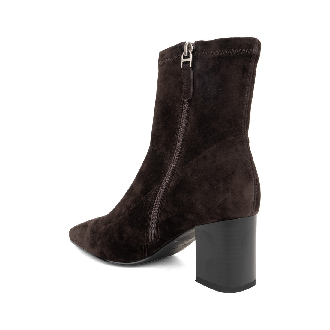 brown elegant closed booties