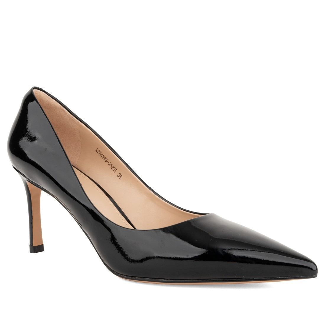 black casual closed pumps