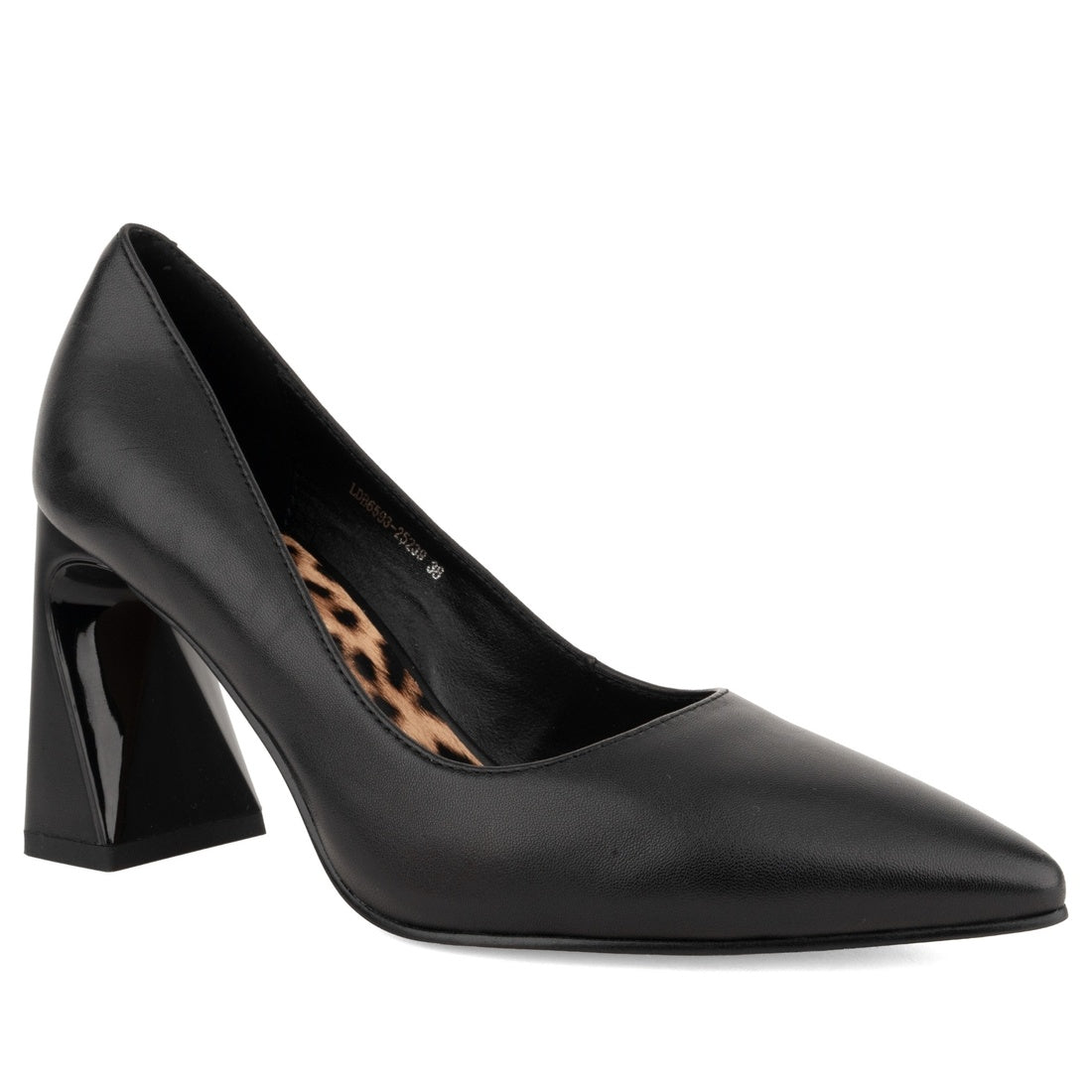 black casual closed pumps