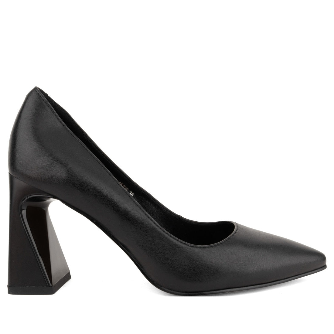 black casual closed pumps