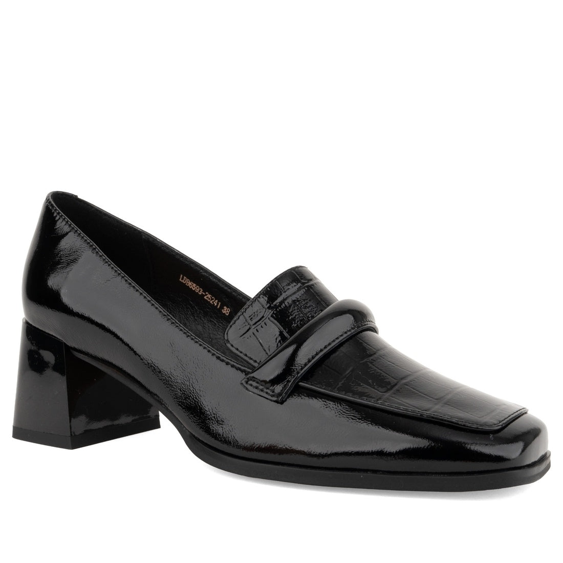 black casual closed pumps