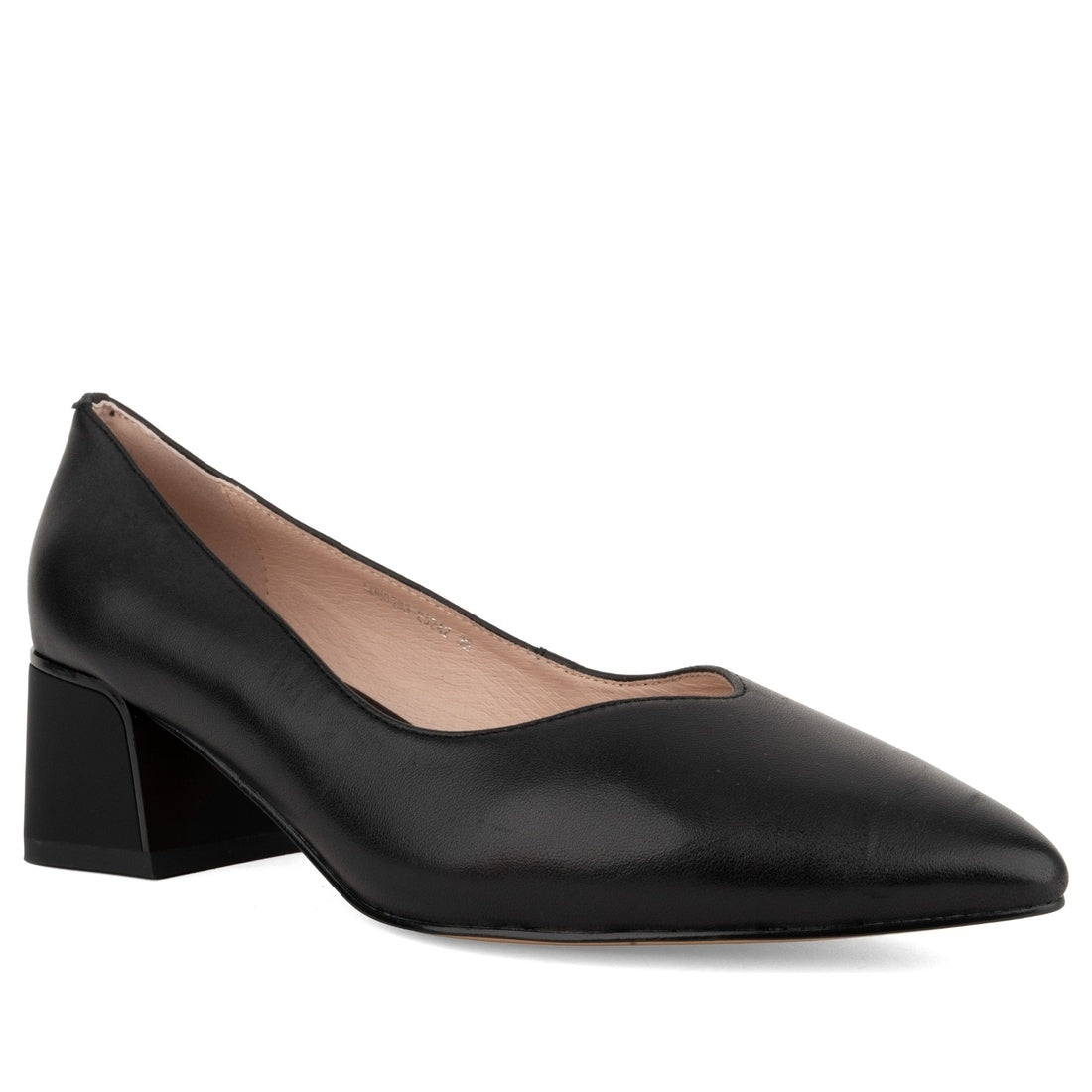 black casual closed pumps