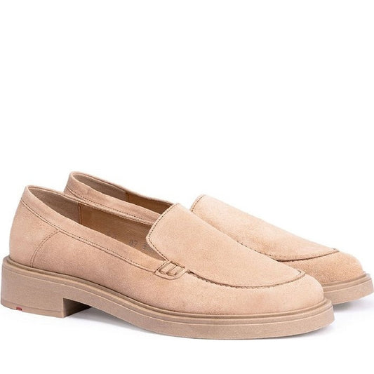 beige casual closed loafers