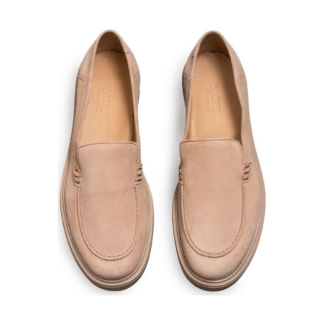 beige casual closed loafers