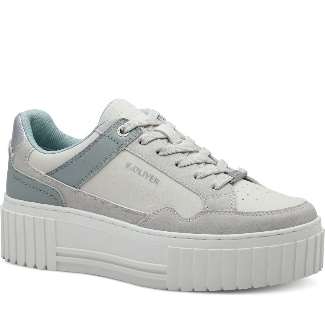 white casual closed women laceup