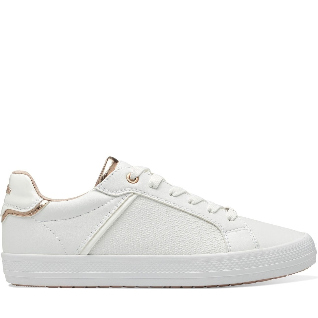 white casual closed women laceup