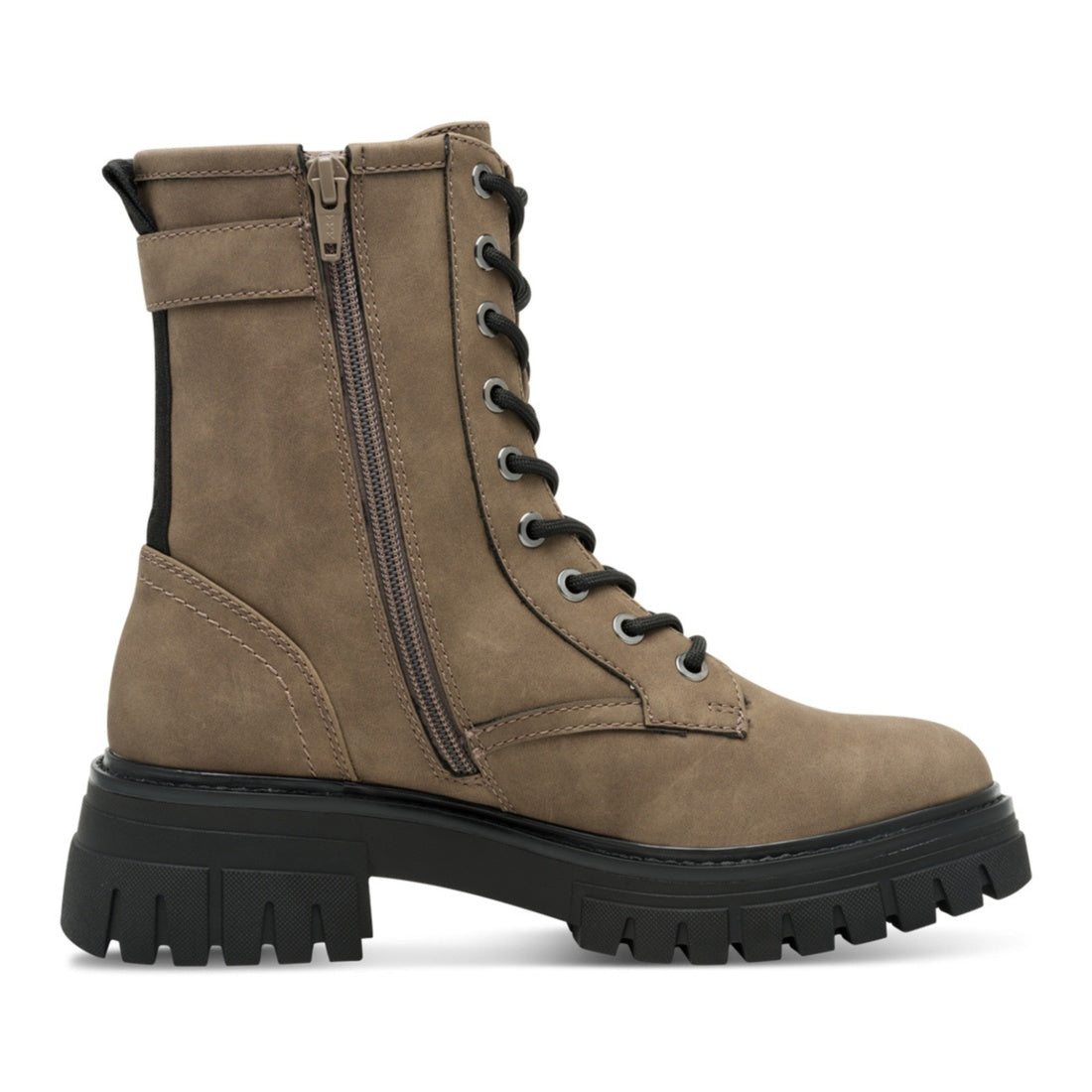 brown casual closed booties