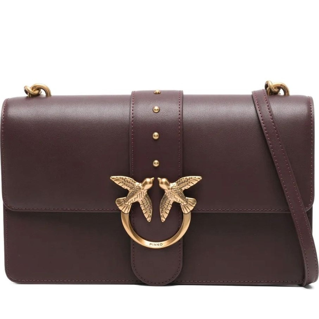 love leather crossbody bag brown