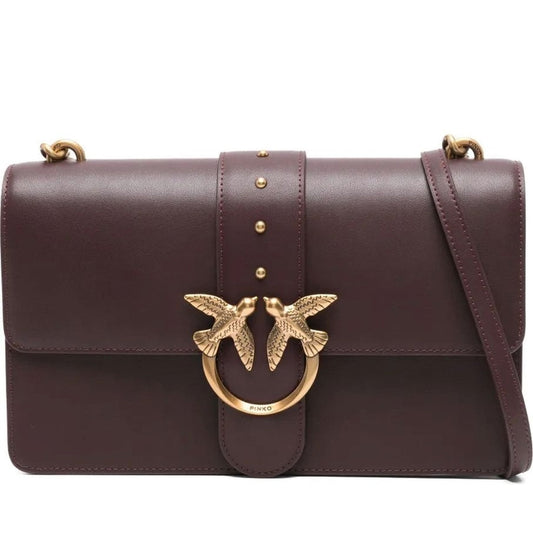 love leather crossbody bag brown