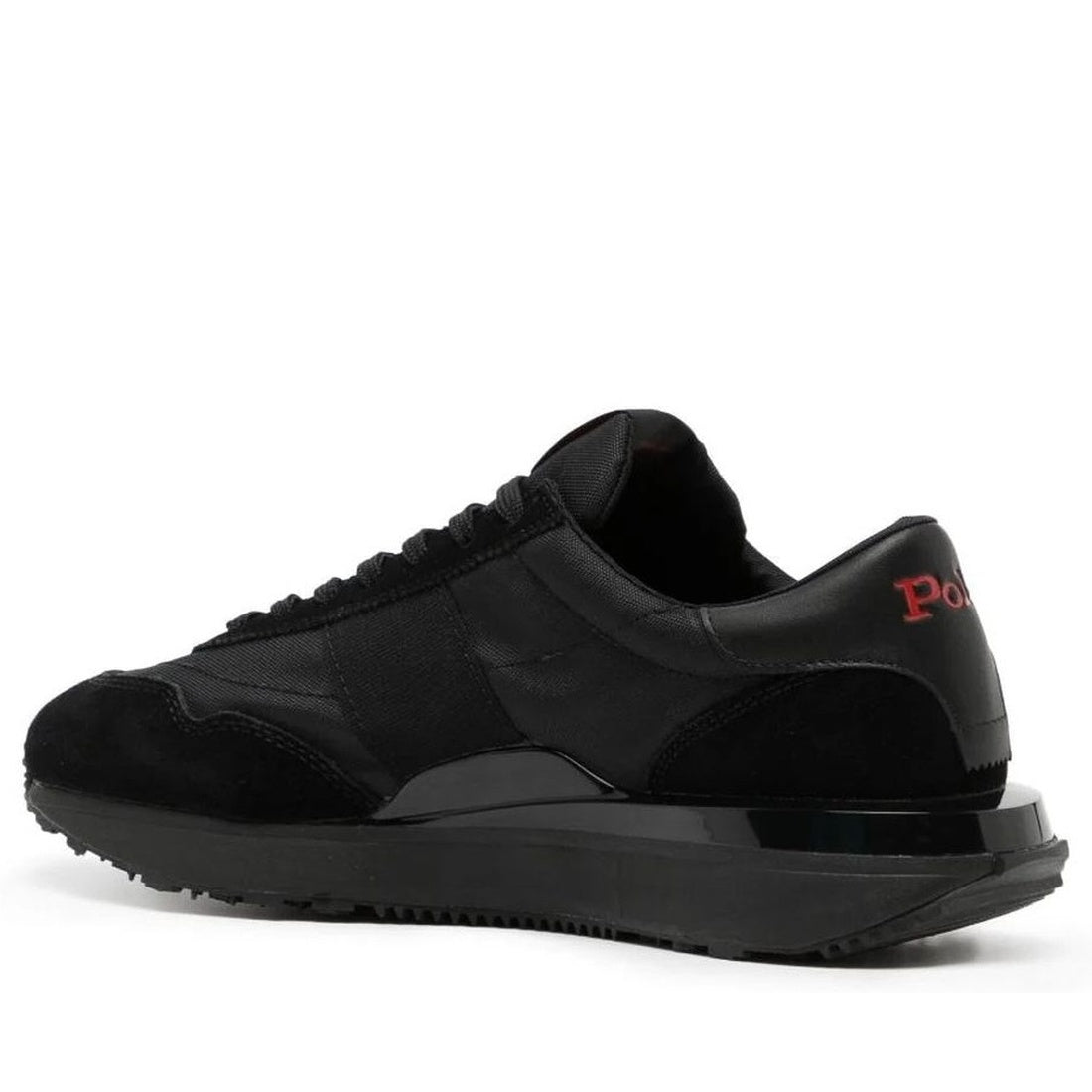 low top lace sneakers black