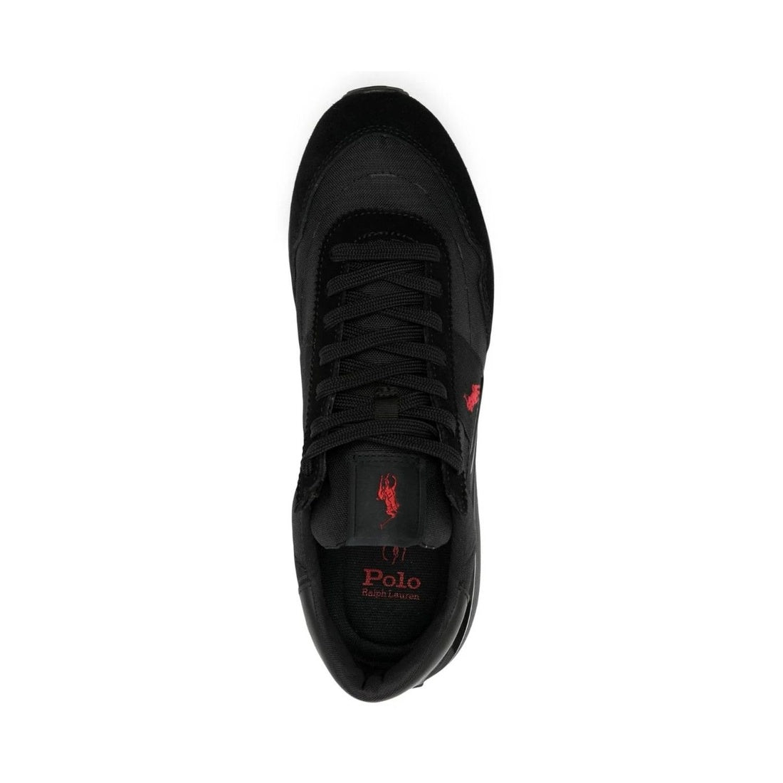 low top lace sneakers black