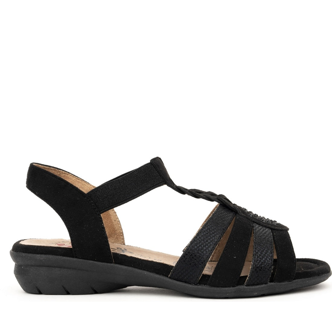 black casual sandals