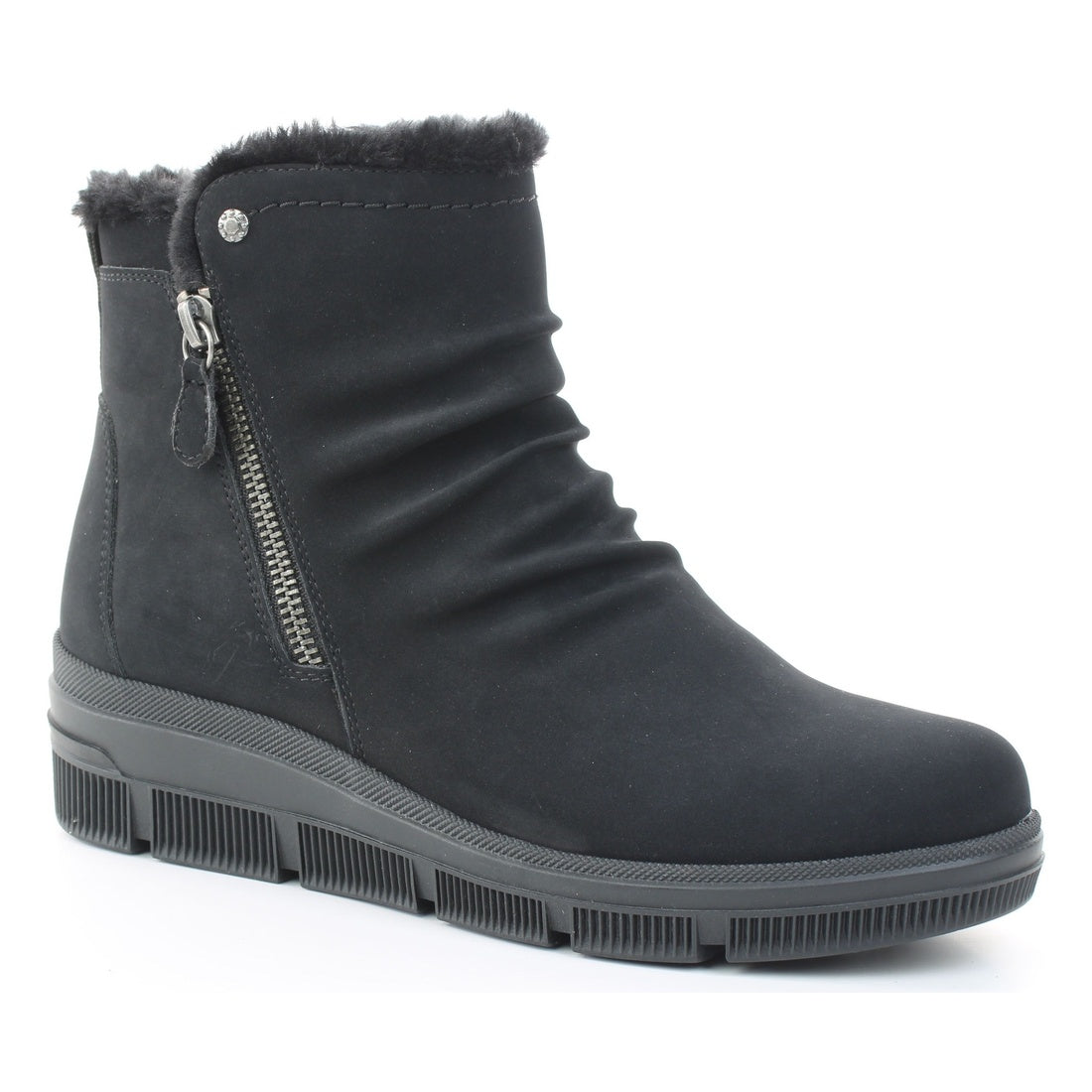 black casual closed booties black