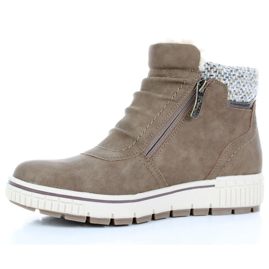 brown casual closed booties brown