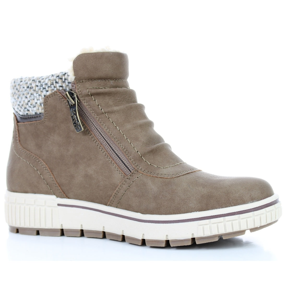 brown casual closed booties brown