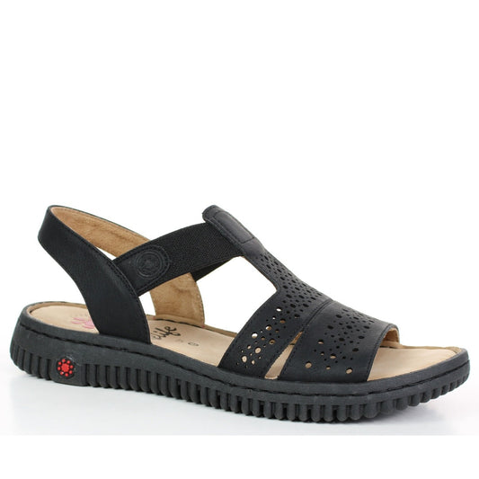 black casual sandals