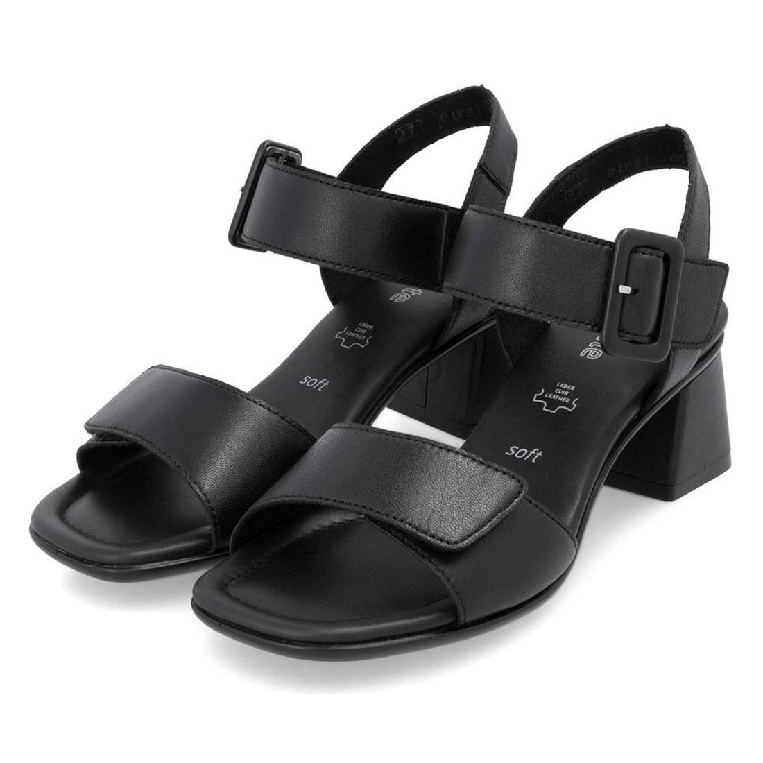 black casual open sandals