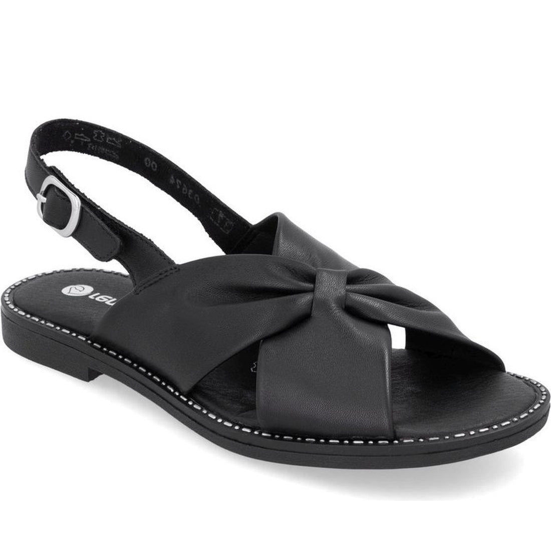 black casual open sandals