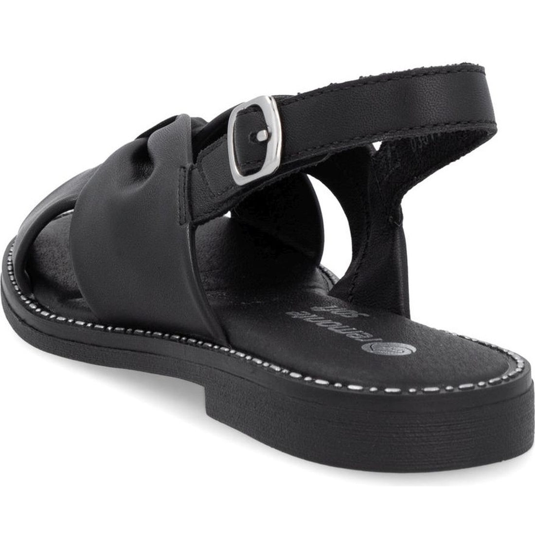 black casual open sandals