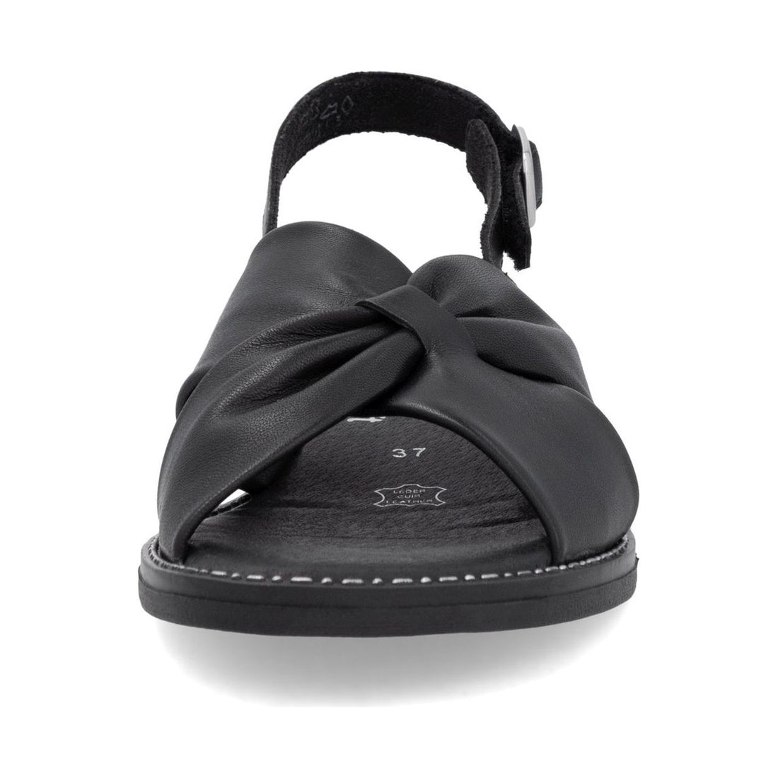black casual open sandals