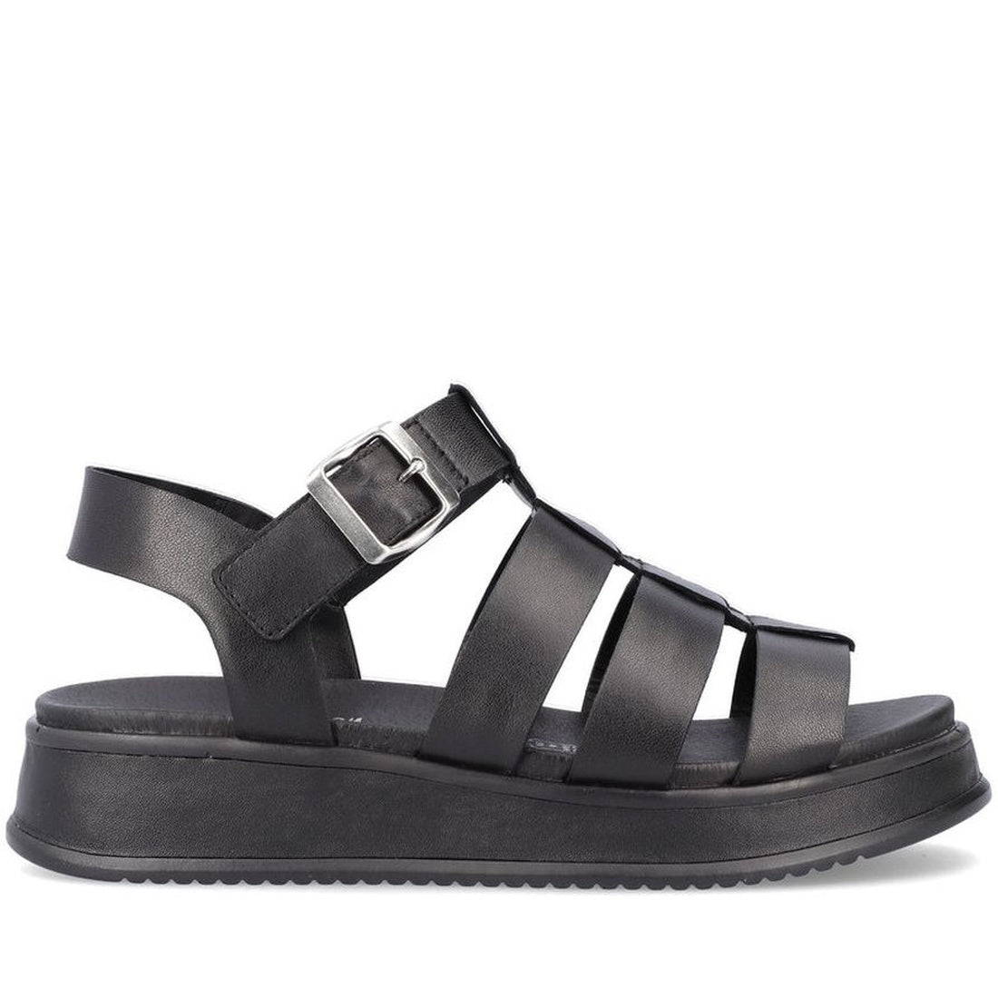 black casual open sandals