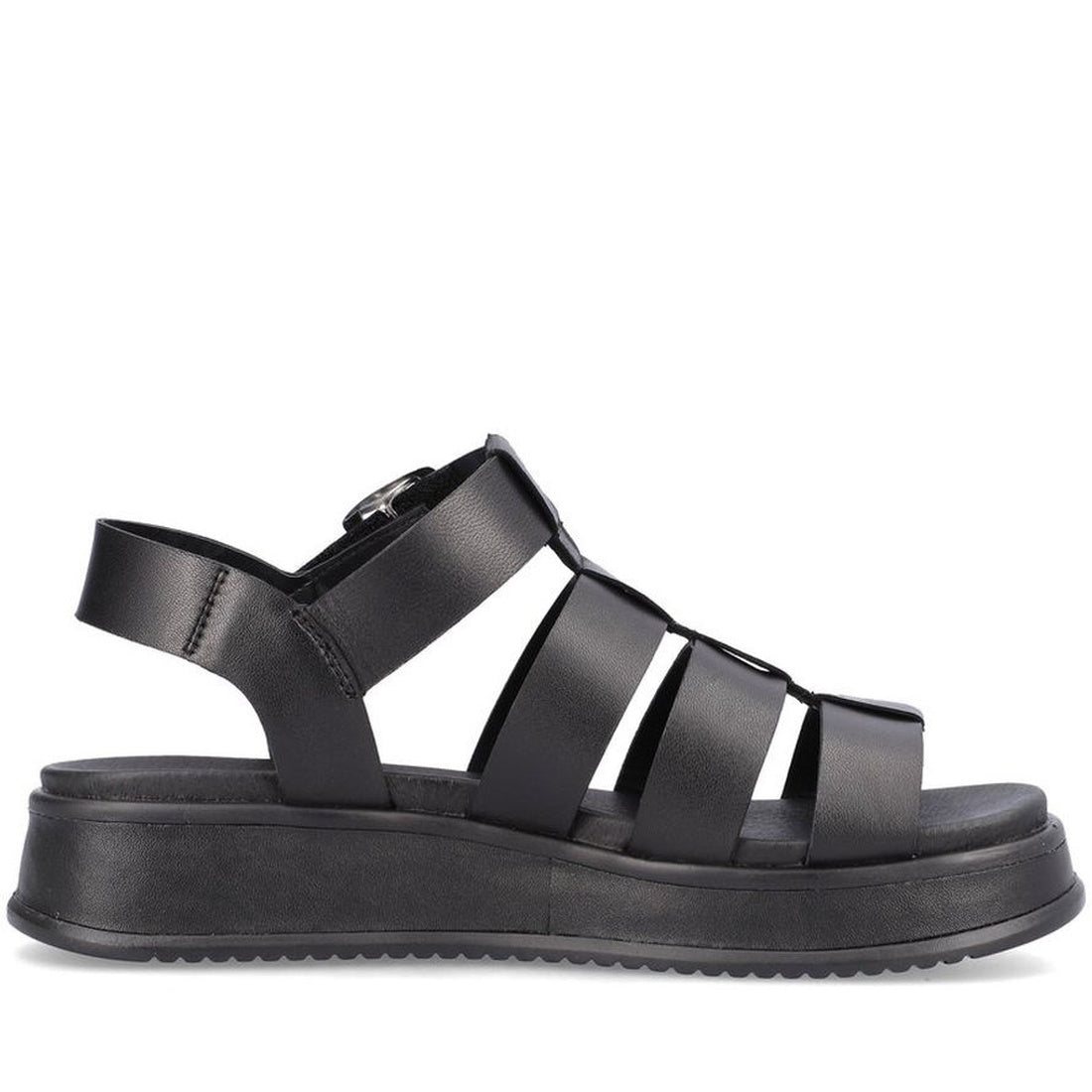 black casual open sandals