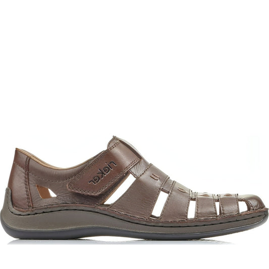 brown casual part-open sandals