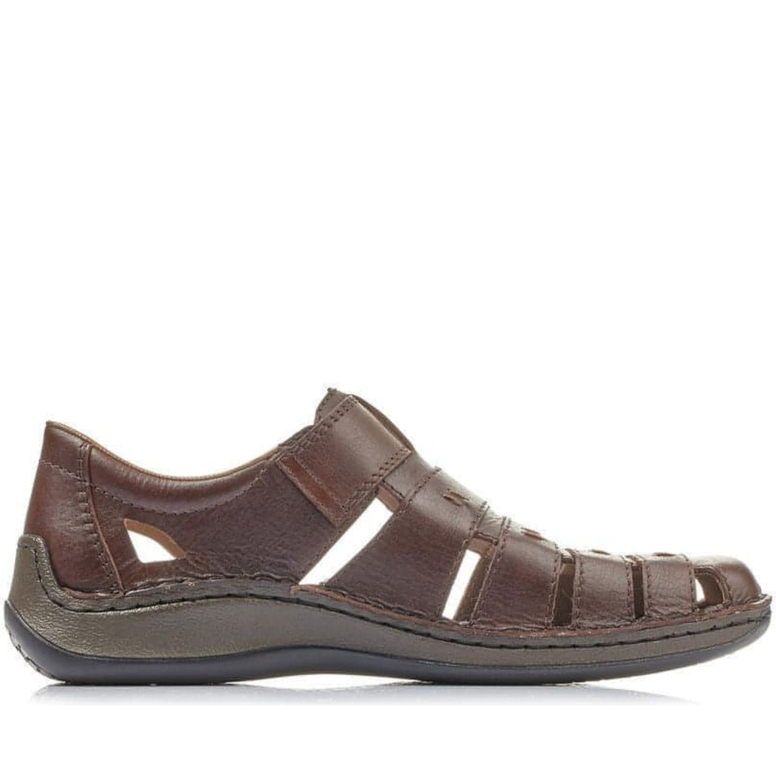brown casual part-open sandals
