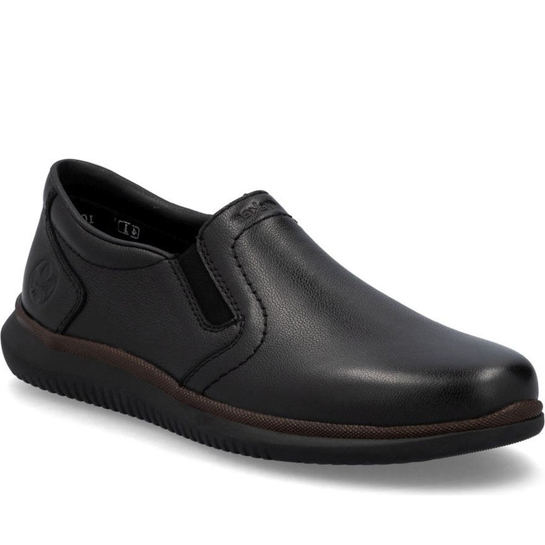black casual closed formal shoes