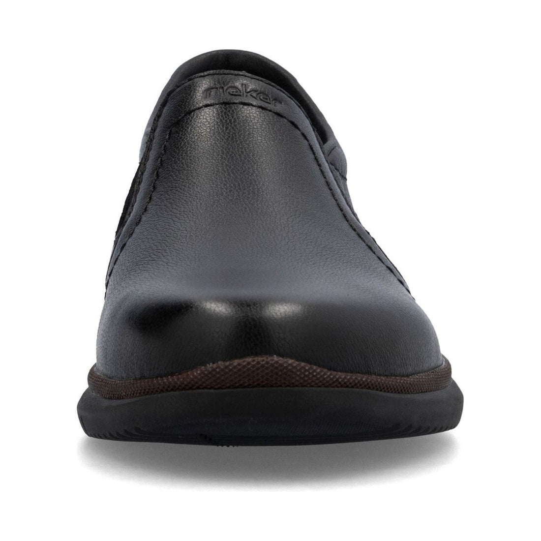 black casual closed formal shoes