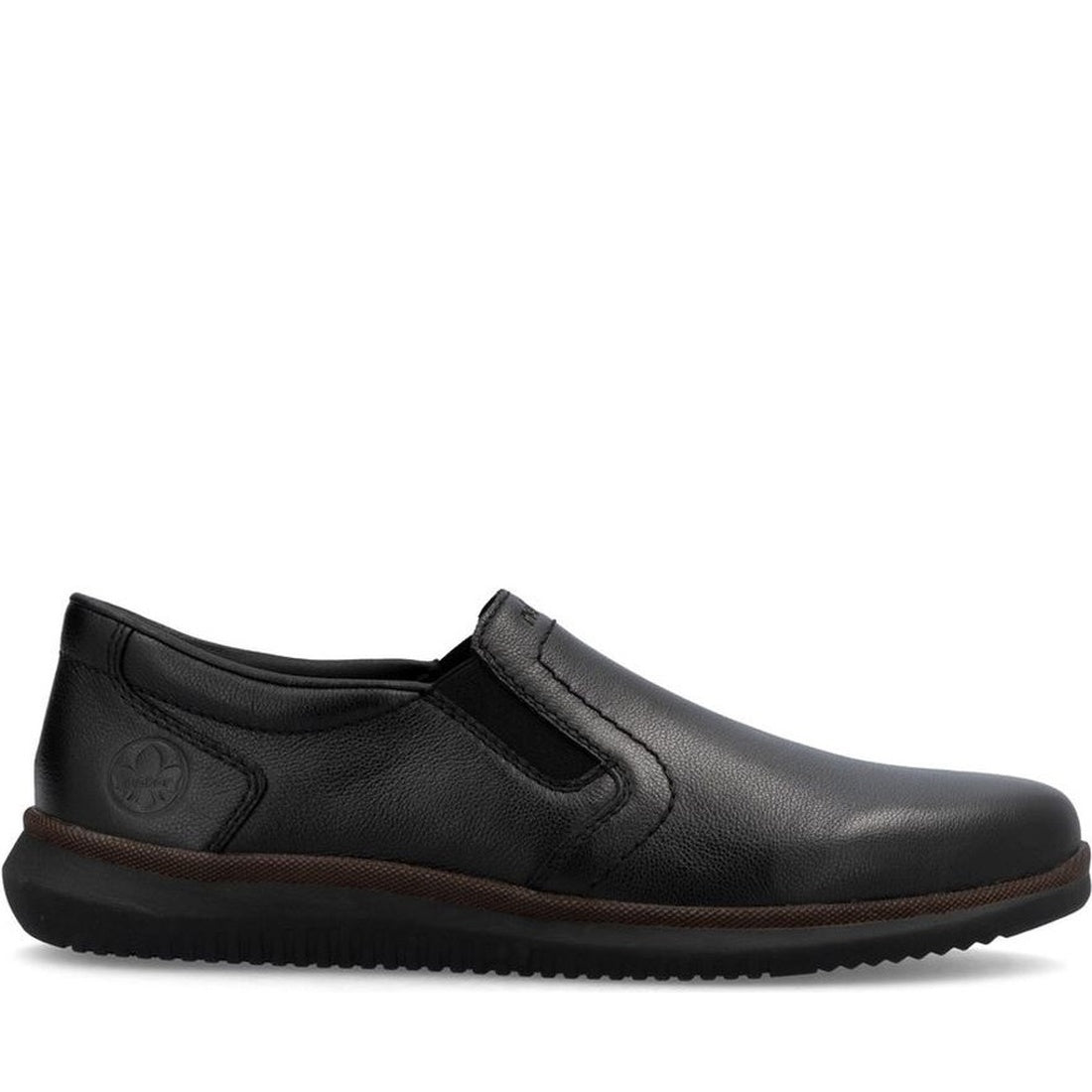 black casual closed formal shoes