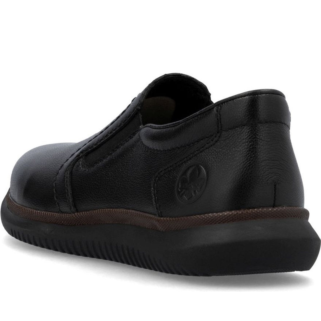 black casual closed formal shoes