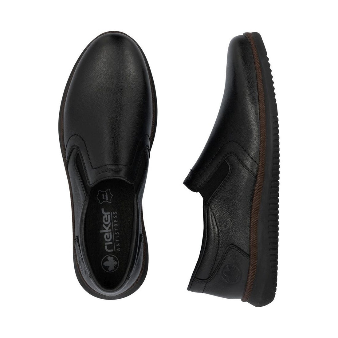 black casual closed formal shoes