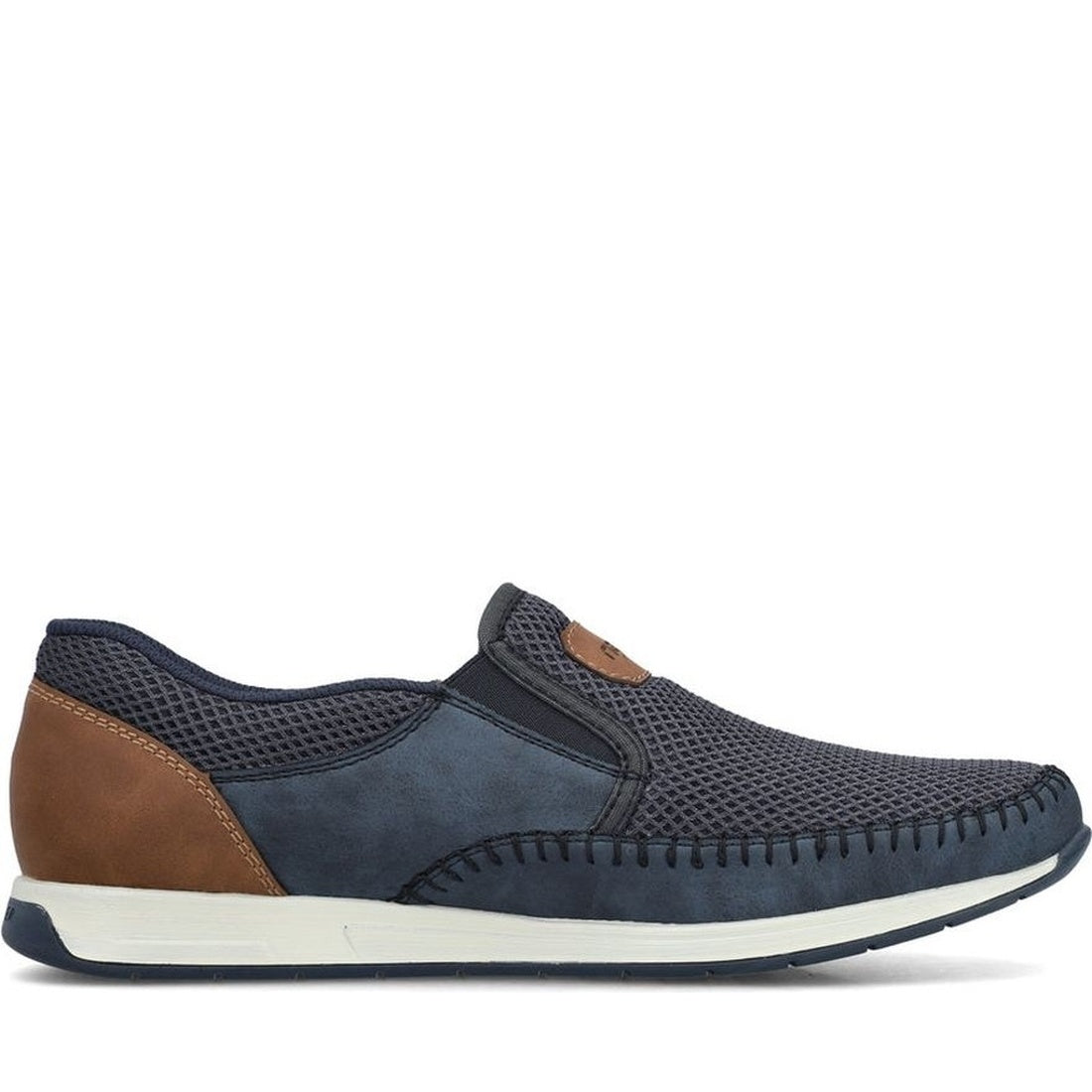 blue casual closed loafers
