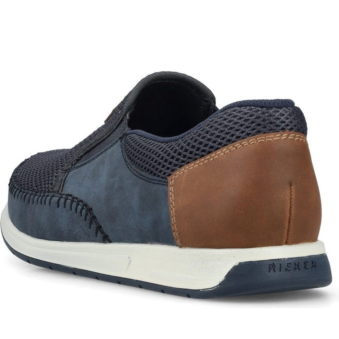 blue casual closed loafers