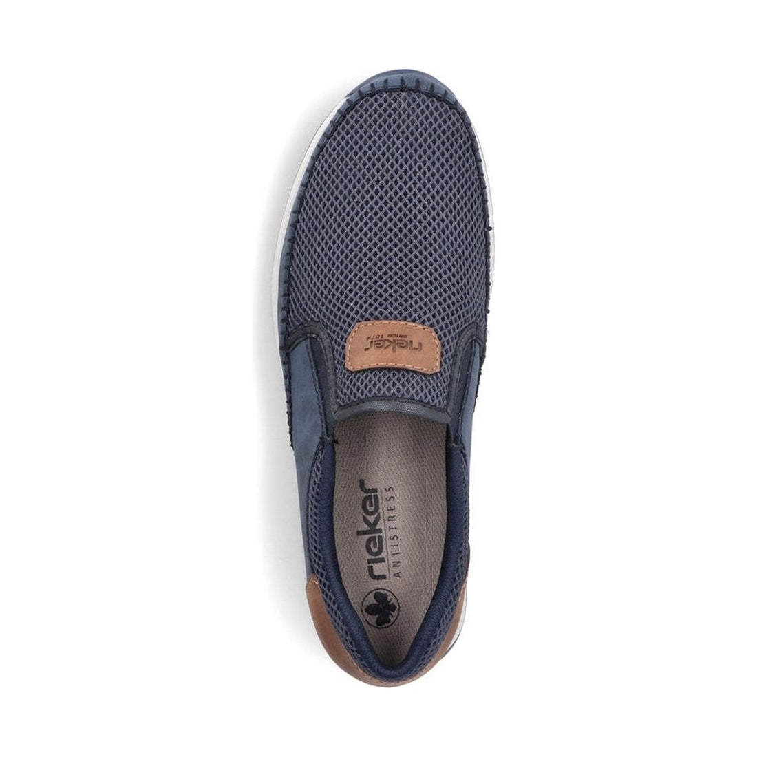blue casual closed loafers