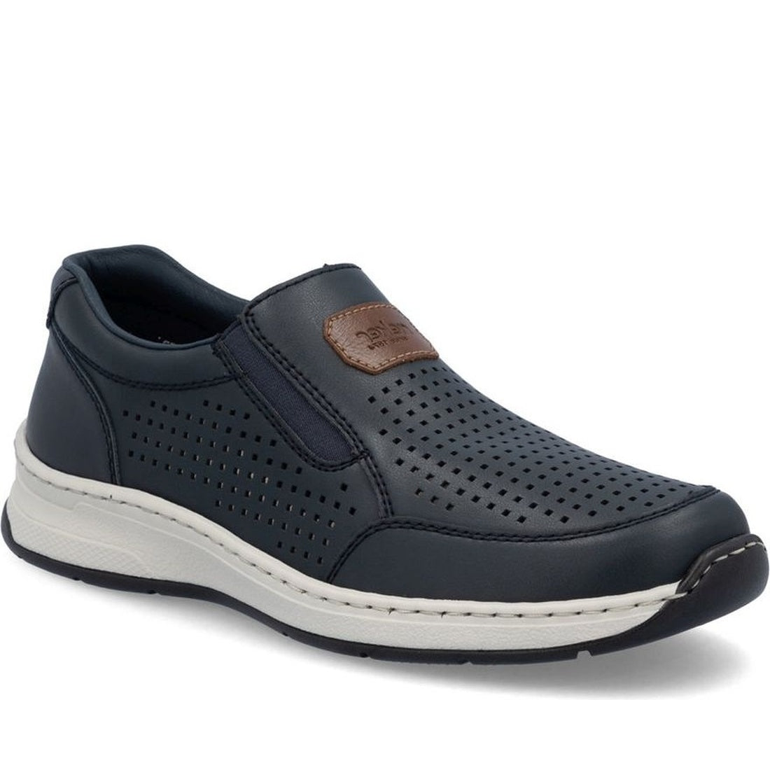 blue casual closed loafers