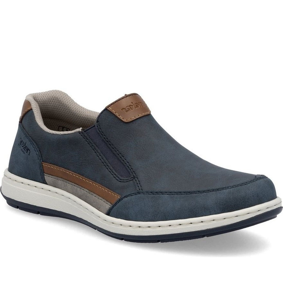 blue casual closed loafers