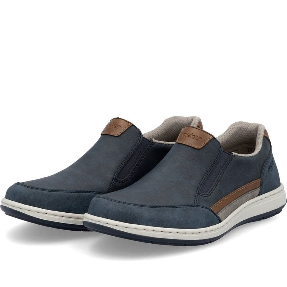 blue casual closed loafers