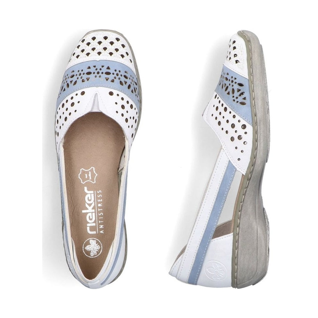 white casual closed ballerinas