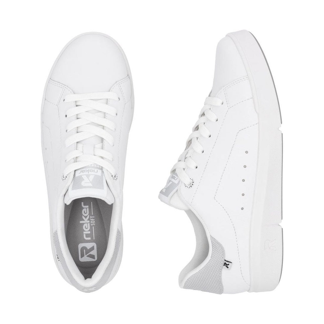 white casual closed shoes