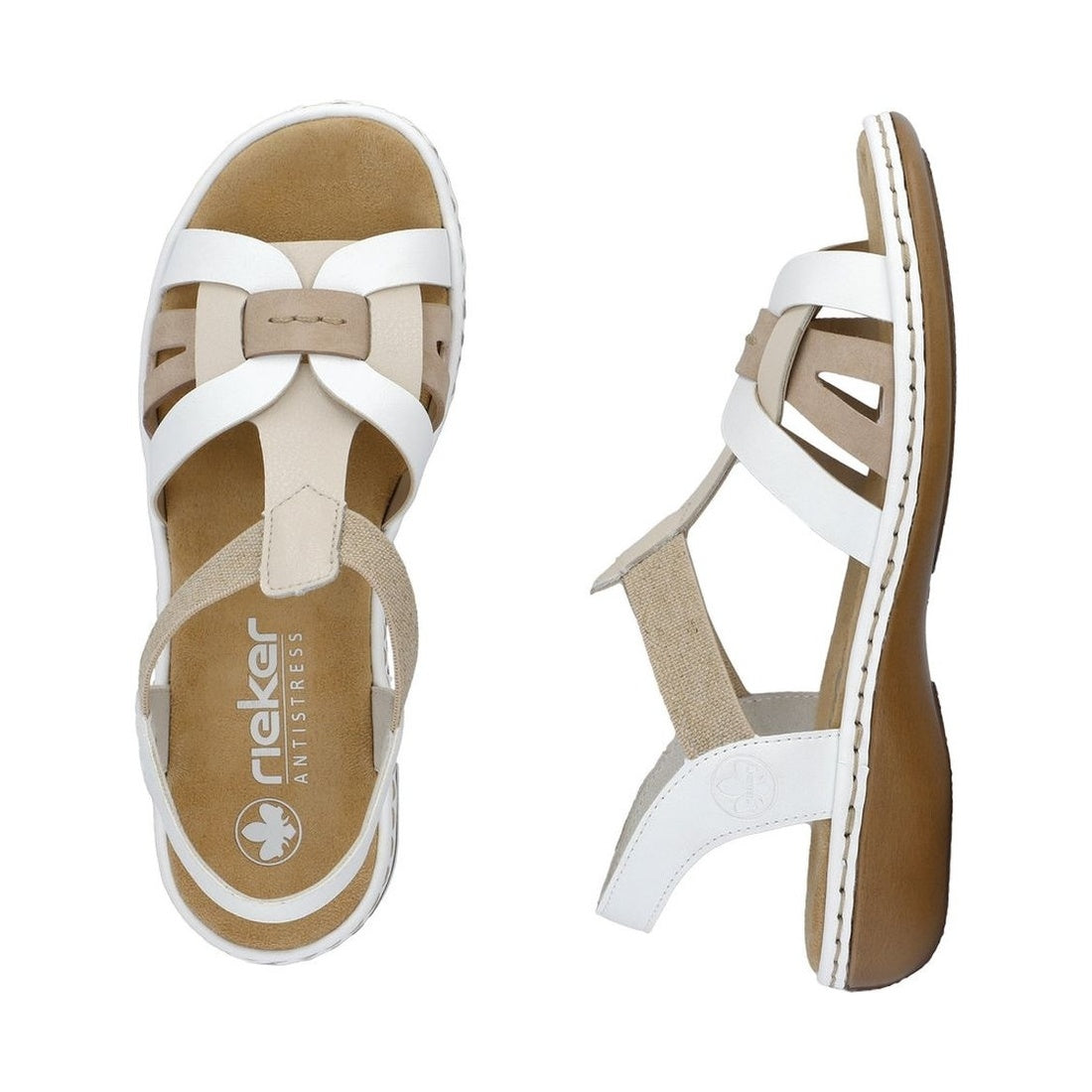 white casual open sandals