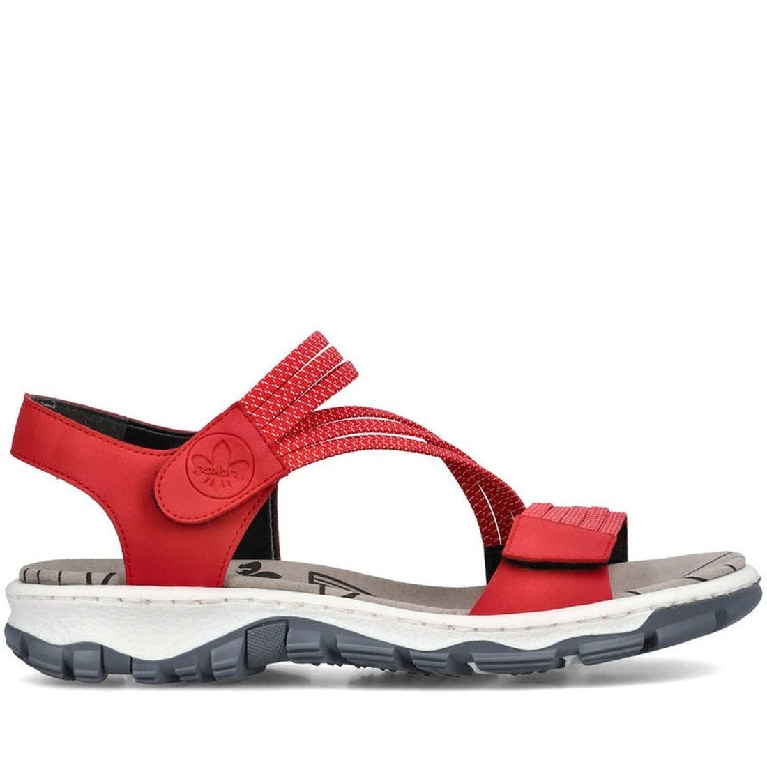 red casual open sandals