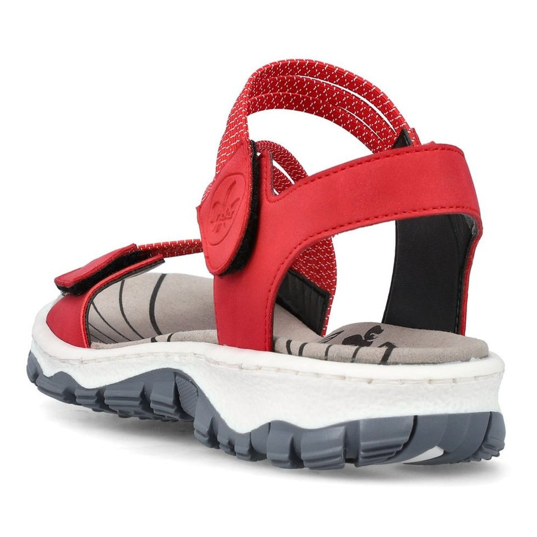 red casual open sandals
