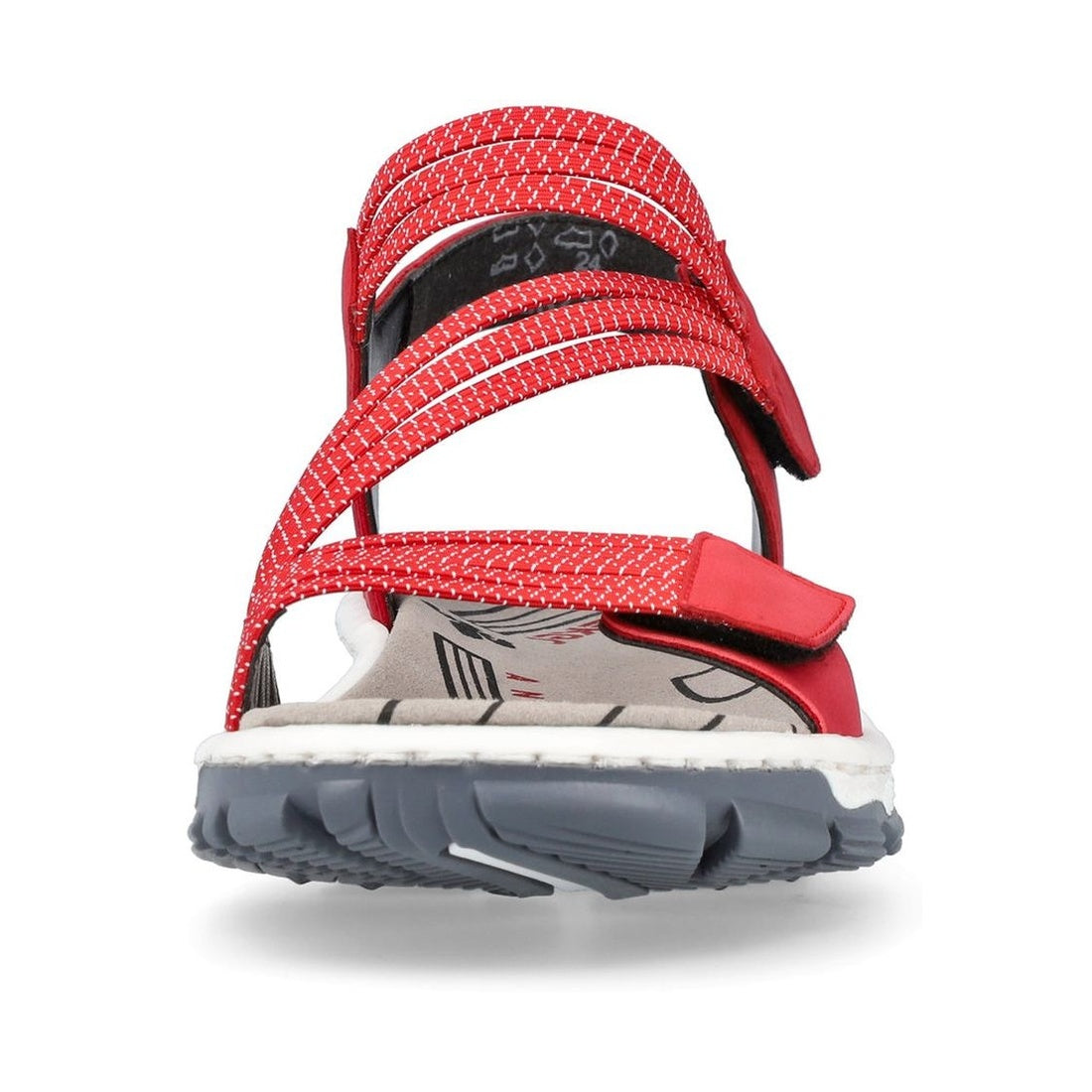 red casual open sandals