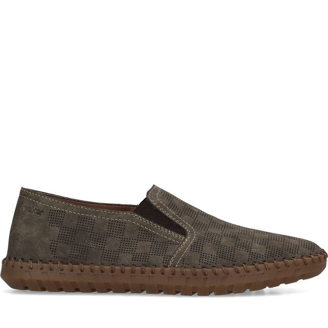 brown casual closed slipper