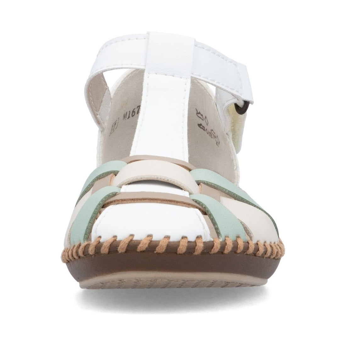 white casual closed sandals