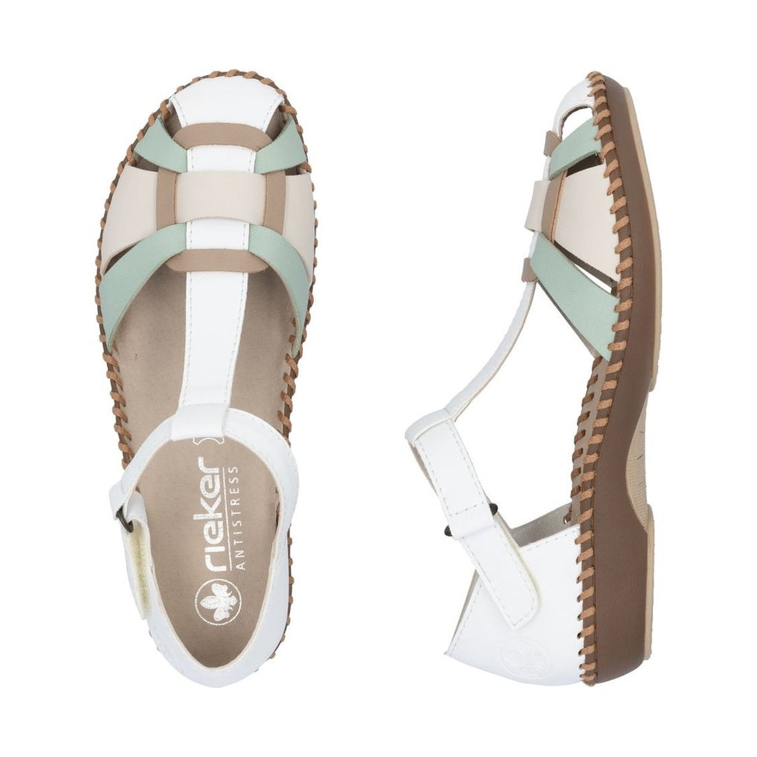white casual closed sandals