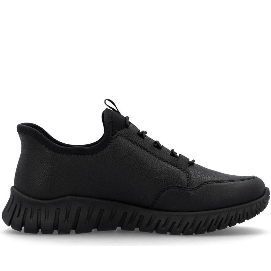black casual closed sneakers